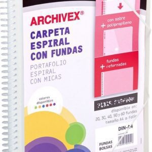 CARPETA 20 FUNDAS CANGURO A4 ARCHIVEX STAR INCOLORA