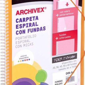 CARPETA 30 FUNDAS CANGURO A4 ARCHIVEX STAR NARANJA