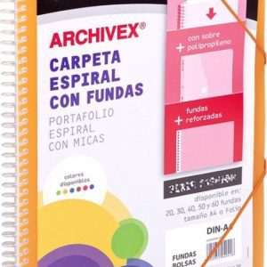 CARPETA 50 FUNDAS CANGURO A4 ARCHIVEX STAR NARANJA