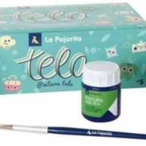 Estuche 6 botes pintura para tela la pajarita colores surtidos 25 ml.