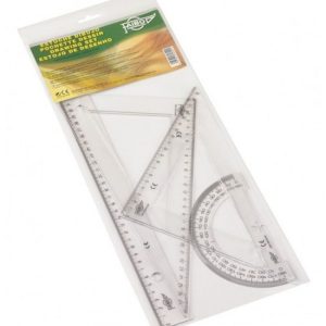 Estuche dibujo escolar transparente