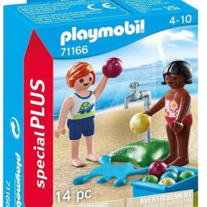 NIÑOS CON GLOBOS DE AGUA PLAYMOBIL