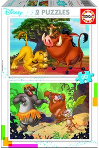 DISNEY ANIMALS PUZZLE 2X20 PIEZAS