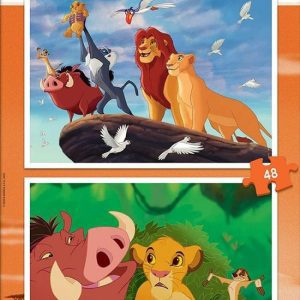 REY LEON PUZZLE 2X48 PIEZAS