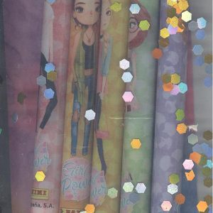 (set 5 bolis con purpurina y olor).girl power PANINI FONDO