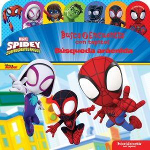 BUSQUEDA ARACNIDA. BUSCA Y ENCUENTRA CON TAPITAS SPIDEY LAF LF PI KIDS