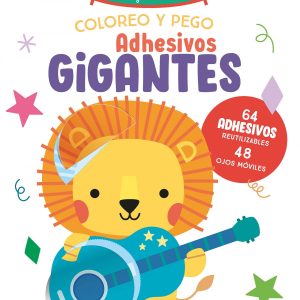 Coloreo y pego adhesivos gigantes. León YOYO