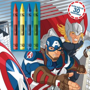 Los Vengadores. Libro para colorear con ceras DISNEY LIBROS