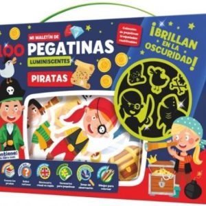 MALETIN 100 PEGATINAS LUMINISCENTES PIRATAS