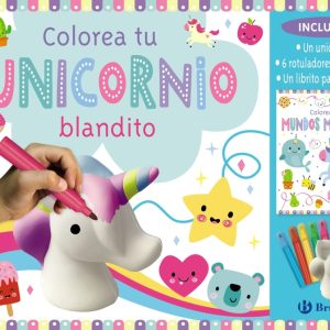 Colorea tu unicornio blandito BRUÑO