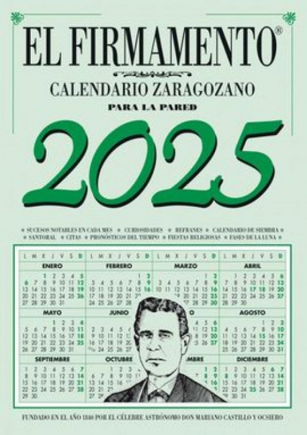 Calendario pared Zaragozano 2025 CALENDARIO ZARAGOZANO