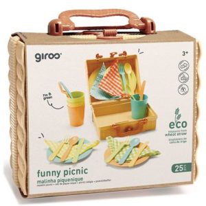 CESTA DE PICNIC BIOPLASTICO 25 PIEZAS GIROS