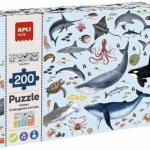 Puzle animales marinos amenazados 200 piezas