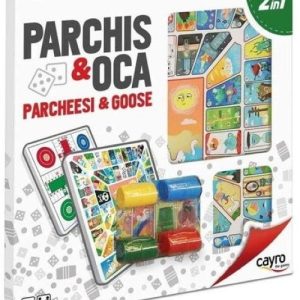 TABLERO PARCHIS OCA MADERA CON ACCESORIOS 40X40CM