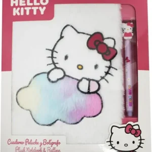 LIBRETA PELUCHE CON BOLIGRAFO HELLO KITTY SANRIO