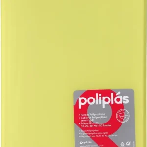 CARPETA Fº 30 FUNDAS SOLDADAS TRANSLUCIDAS AMARILLO SOFT