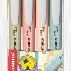 Estuche 4 marcadores stabilo swing cool naturecolors