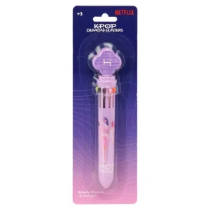 BLISTER BOLIGRAFO RETRACTIL 10 COLORES K-POP DEMON HUNTERS