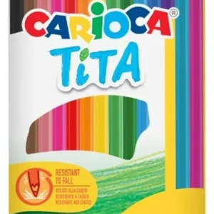 ESTUCHE 12+2 LAPICES DE COLORES HEXAGONALES TITA