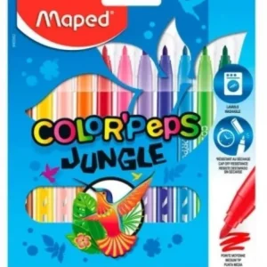 ESTUCHE 12 ROTULADORES COLOR'PEPS ECO JUNGLE MAPED