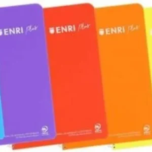 Paq/5 cuaderno espiral fº 80h 90g. 1 horizontal con margen enri plus tapa plastico