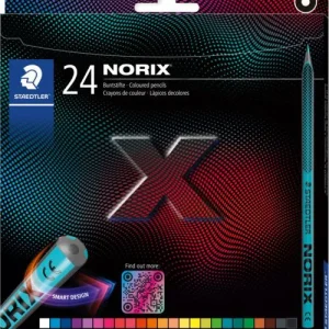 Estuche 24 lápices de colores surtidos norix