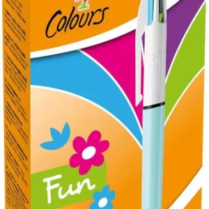 C/12 Bolígrafos Bic 4 colores fun pastel punta 1mm. 2010