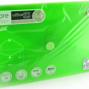 PAQ/10 CARPETA SOBRE A4+ V-LOCK 240X335 VELCRO VERDE