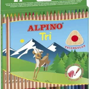 ESTUCHE 24 LAPICES DE COLORES ALPINO TRI COLORES SURTIDOS