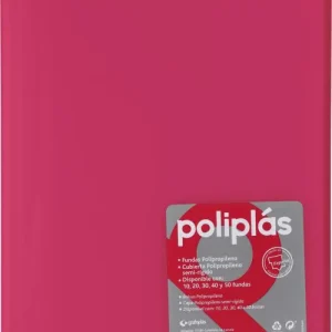 CARPETA Fº 30 FUNDAS SOLDADAS TRANSLUCIDAS FUCSIA