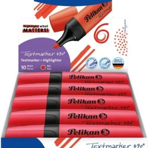 C/10 marcador fluorescente textmarker 490 rojo