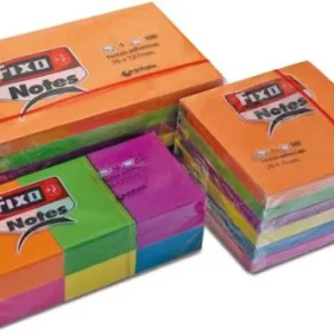 PACK 6 BLOC NOTAS ADHESIVAS 76X76MM FIXO NEON