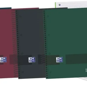 Paq/5 cuaderno espiral a4+ 120h 90g cuad 5x5 microperforado ebook5 oxford&you colores neutros