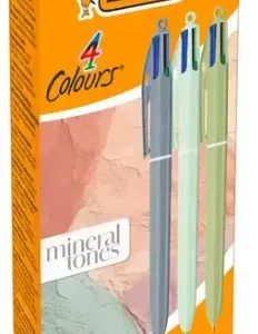 C/12 bolígrafo 4 colores mineral tones punta 1mm