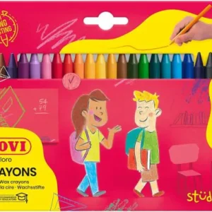 Estuche 24 ceras plásticas student colores surtidos