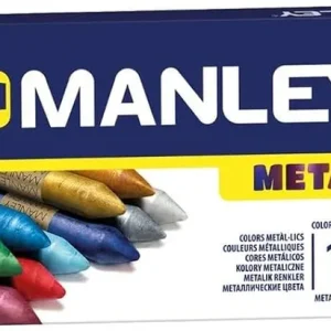 Estuche 10 ceras manley blandas colores metalizados