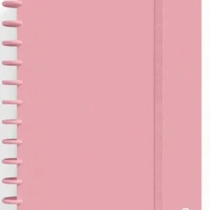 CUADERNO INGENIOX A4 80H HORIZONTAL ROSA PASTEL