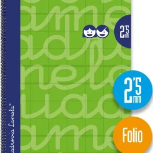 CUADERNO ESPIRAL Fº 80H 90G 2,5MM VERDE CUADROVIA EXTRADURA
