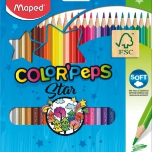 Estuche 24 lapices colores color peps maped
