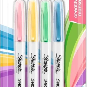 Estuche 4 marcadores creativos sharpe s-note duo pastel