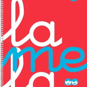 CUADERNO ESPIRAL Fº 80H 90G 5MM ROJO CUADROVIA PP.