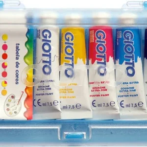 Paq/5 estuche 5 tempera tubo giotto 7,5ml colores primarios