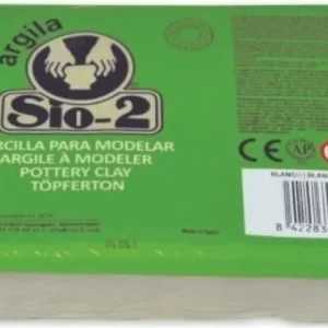 C/8 arcilla sio-2 escolar blanca 1.5kg