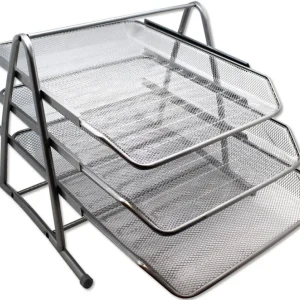 BANDEJA TRIPLE DE REJILLA 35X30X24,5CM CROMADA