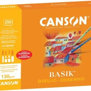 C/250 laminas dibujo basik liso A4 130g