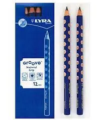 C/12 lapiz de grafito lyra groove jumbo b mina 10mm triangular y ergonómico