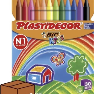 (Pack 12u.) Ceras Plastidecor 12 colores