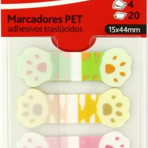 BLISTER 4 TIRAS ADHESIVAS TRANSLUCIDAS 15X44 HUELLAS