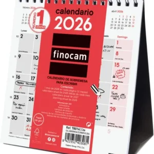 CALENDARIO SOBREMESA 2026 ESCRIBIR XS