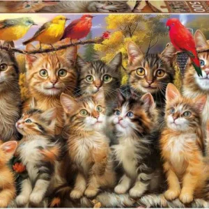 PUZZLE 500 PIEZAS GATITOS Y PAJAROS